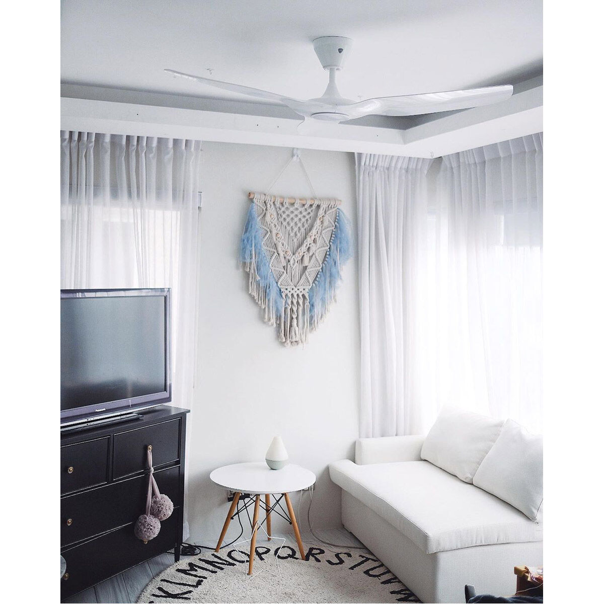 Haiku L 52 inch White with Glossy White Blades Indoor Ceiling Fan, Universal Mount